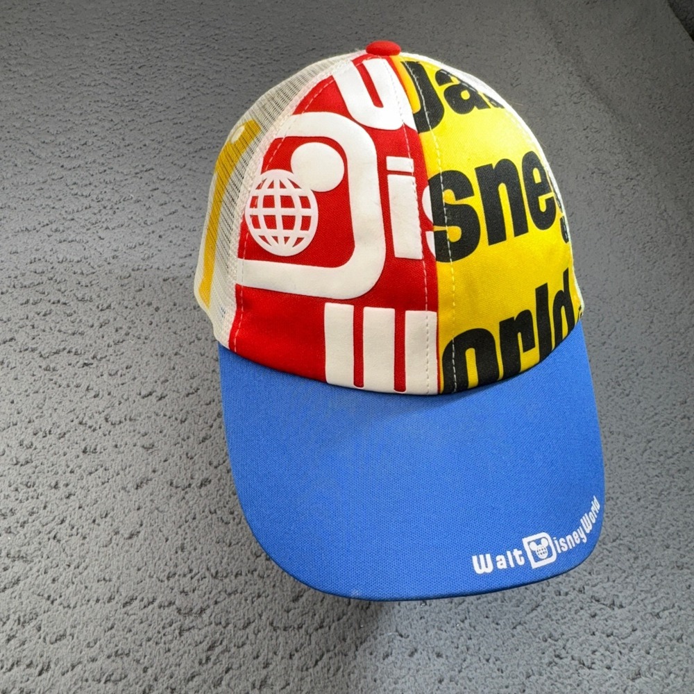 Disney‎ Hat Cap Snapback Trucker Mesh Allover Graphic Walt Disney World Mickey